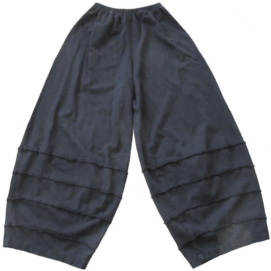 Bodil Black French cotton terry Banded Pants