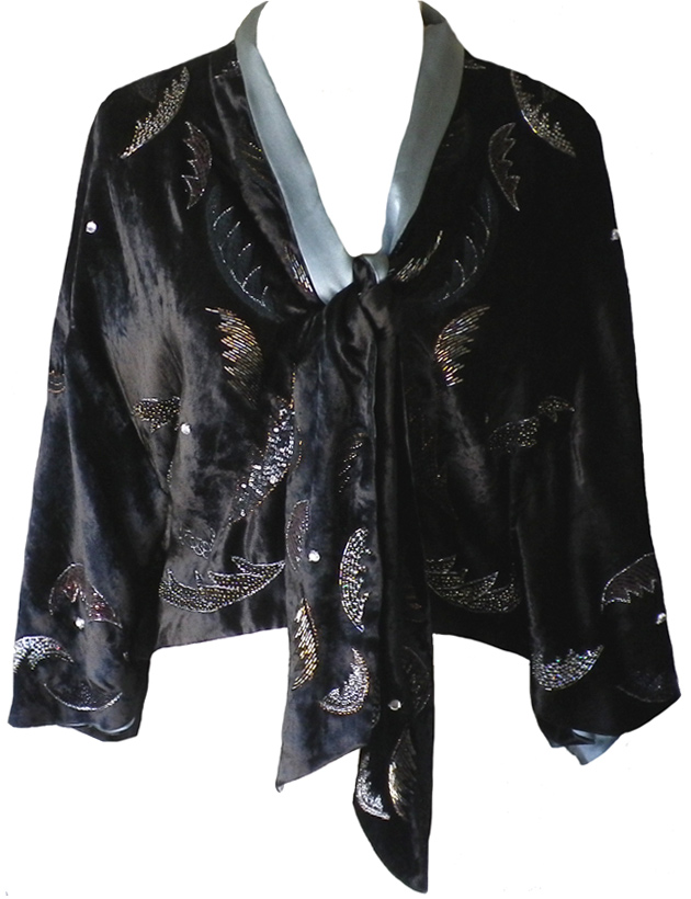 Georgina von Etzdorf: Black velvet beaded jacket